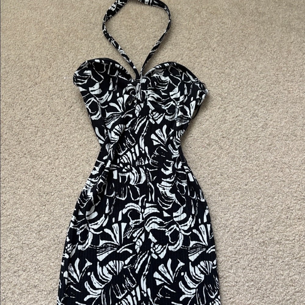 Nine West Black and White Strapless Dress - Picture 3 of 5